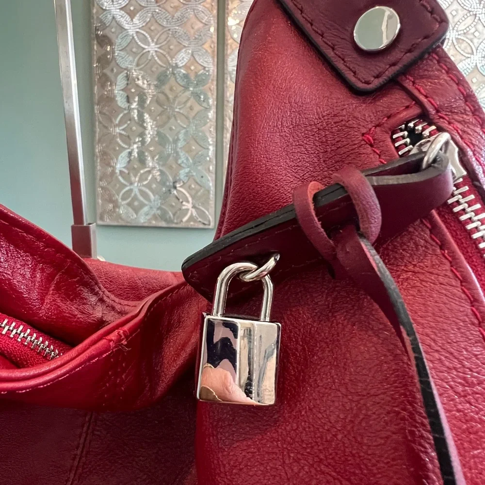 Gianni Conti Red Leather Bag - Picture 4 of 13